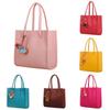 Chic And Stylish Candy Color Pu Leather Tote For Women With Floral Design
