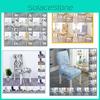 Premium Spandex Stretch Elastic Chair Slipcovers For Elegant Dining Room Protection