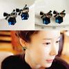 Women Earrings Attractive Elegant Smooth Bowknot Anti-allergic Ear Studs for Banquet