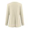 Women's Long Sleeve Tops Casual Shirts Button Down Pockets Basic Ribbed Knit T Shirts Cardigan