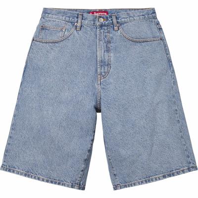 Supreme Свободные джинсовые шорты (26СС) Мытый индиго