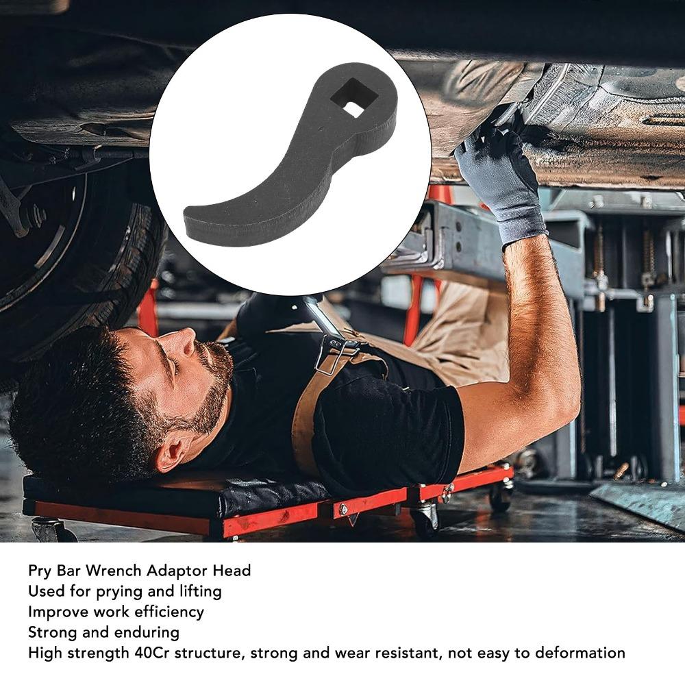 Carbon Steel Pry Bar Wrench Adaptor Head 3/8inch Interface Half Shaft Removal Tool Auto Shop