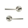 BBDHOME Easy Installation Apartment Wooden Door Aluminum Alloy Satin Nickel Door Handle