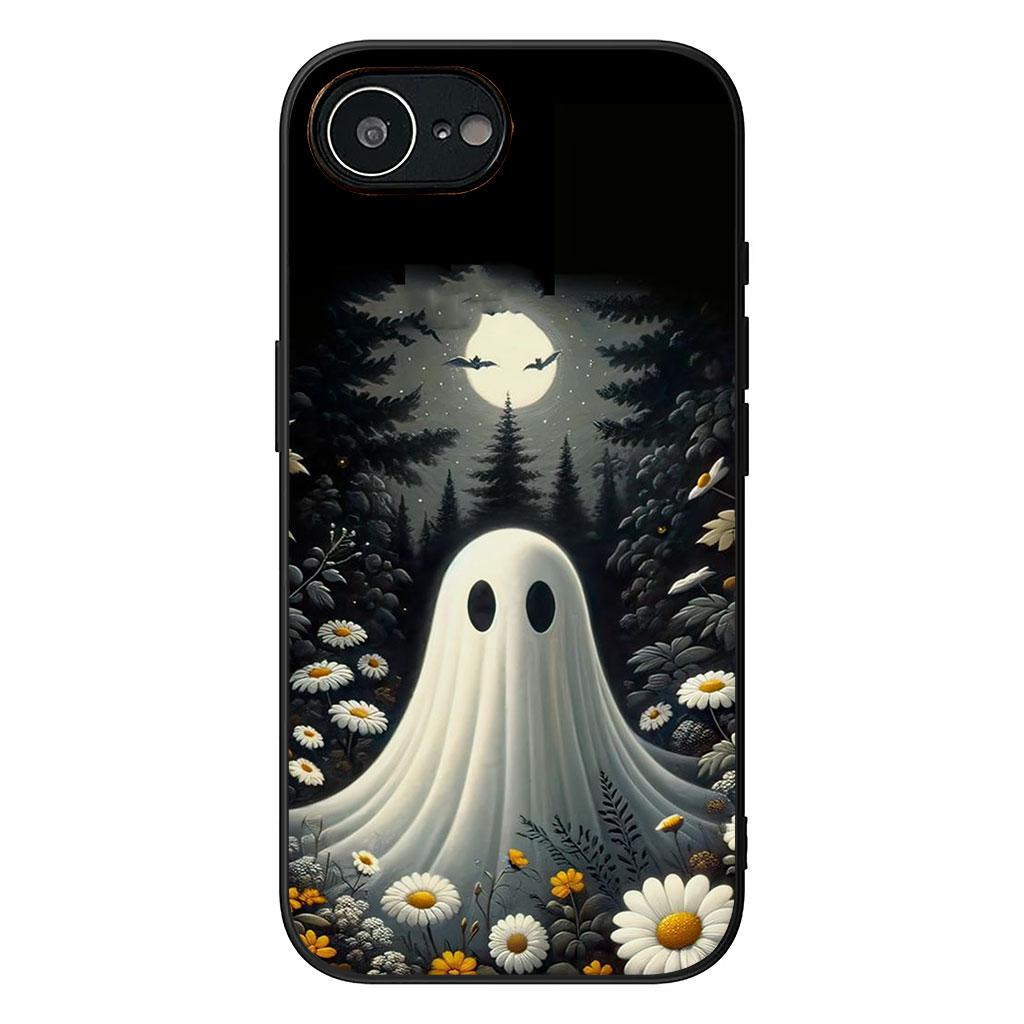 Halloween Little Ghost With Pumpkin Cover for Samsung Galaxy S25 S24 S23 Fe Ultra Plus S7 Edge A05 A06 A16 A55 A15 A35 Case