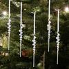 5/12Pcs Acrylic Drop Ornaments Transparent Xmas Tree Embellishment  for Christmas