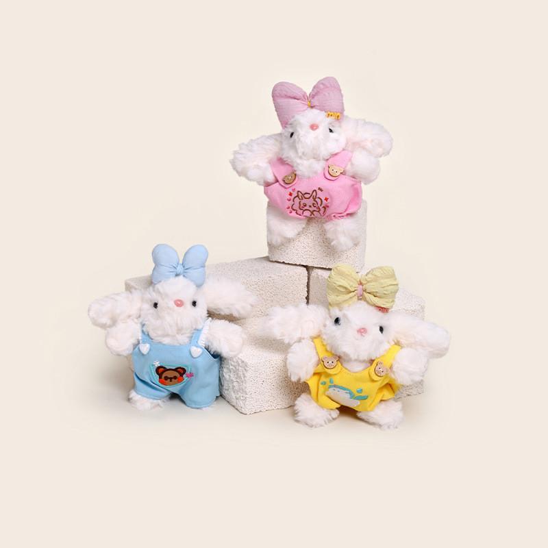 Lop Ear Rompers Cartoon Plush Keychain Healing Doll Bag Decoration Daily Use