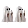 1/2/3/4/6Pcs Halloween Middle Finger Ghost Figurine Mini Spooky Ghost Statue Holiday Party Home Office Desktop Decoration Ornament