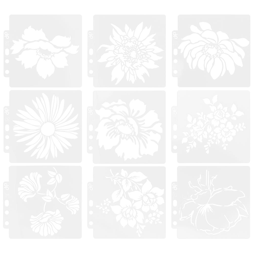 9Pcs Mandala Template Painting Drawing Stencils Making Mold Art Craft Supplies