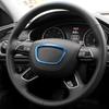 Рамка логотипа рулевого колеса автомобиля для A3 A4L A6L A8 Q3 Q5 Q7, эмблема рулевого колеса, значок, отделка, декоративное кольцо, наклейка, металл, 3D-стиль автомобиля