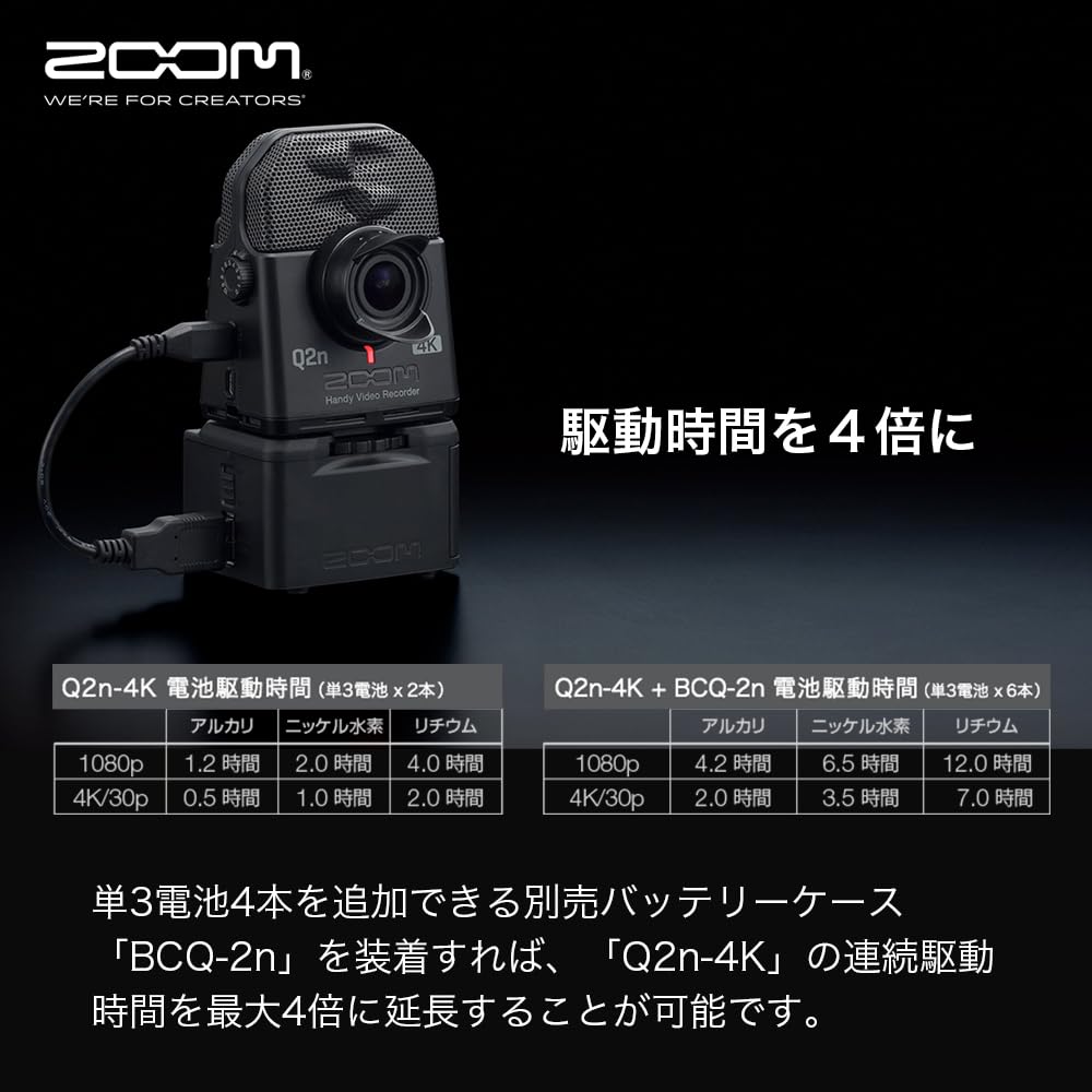 ZOOM Q2n-4K 4K Video Camera with Music Recorder, High-Resolution Audio Support, Live Streaming, Performance Video Recording, XY Stereo Microphone, USB