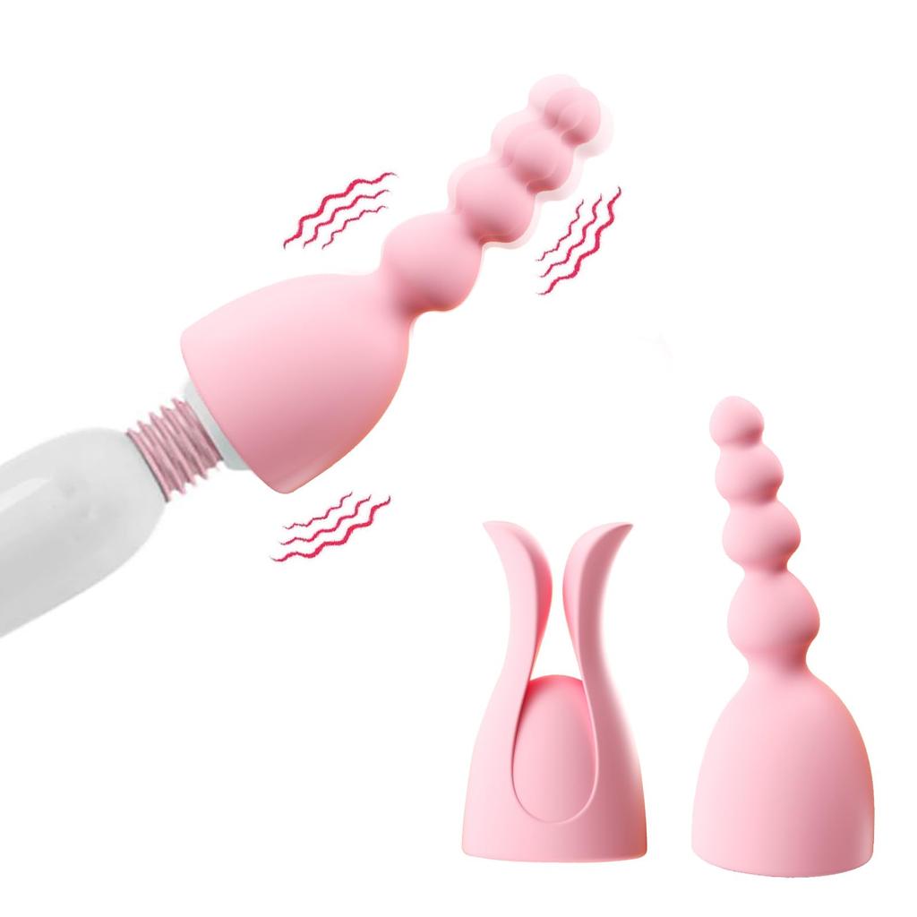 Electric Massager Attachment for Fairy Mini Electric Massager Attachment Vibrator for Nipples of Women, Attachment, G-Spot (Set 2)