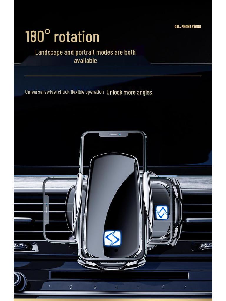 Sihao Wireless Fast Charging Car Phone Mount with Smart Induction for Navigation (X8X7/QX/A5/E10X Models)