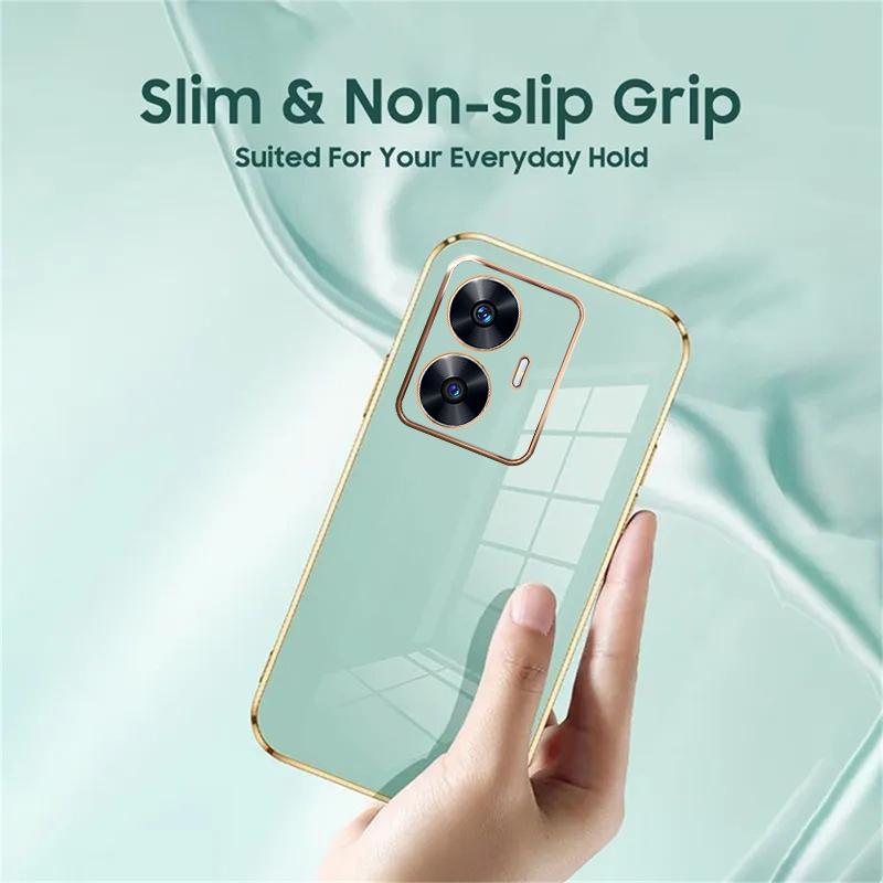 Чехол для Realme 12 OPPO Realme C67 10 11ProPlus C67 C55 C53 C35 C33 C31 C30 C30S C21, роскошная противоударная задняя крышка с квадратным покрытием