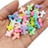 Macaron Color DIY Jewelry Accessories 50Pcs Necklace Bracelet Spring Color Fashion System Cream Cross Loose Beads Making Materials Supply