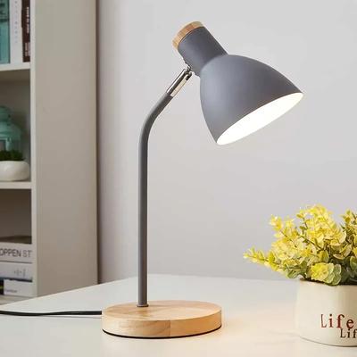 Деревянная креативная настольная лампа Nordic Flex, настольная лампа Art Simple LED E27 Lights/Защита глаз для чтения и гостиной, спальни, домашнего декора