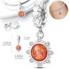 Original Charms Copper Dreamy Orange Zircon Sun Pendants Fit Charms Plata Bracelets For Women Women Jewelry Making Diy