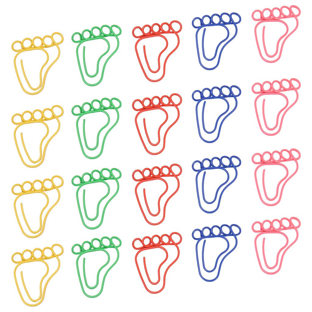 100 шт. Скрепки для бумаги Footprint с повышенным сопротивлением скольжению, металлизированные скрепки для Scra