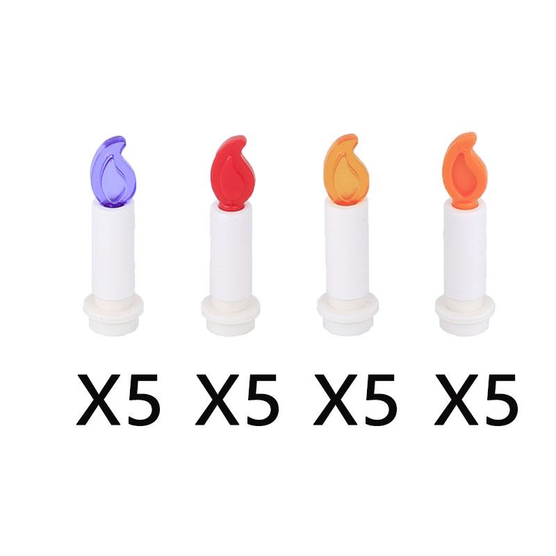 MOC Строительные блоки Костер Пламя Средневековая Бутылка вина Набор аксессуаров Модель подсвечника Мини-кирпич Совместимая игрушка Подарок Сделай сам X019