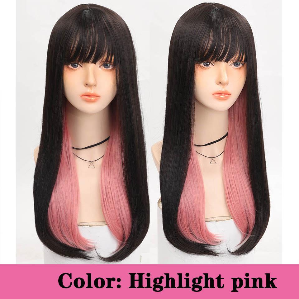 Длинный вьющийся синтетический парик с челкой по центру, темно-коричневый парик из натуральных вьющихся волос, женский парик для косплея, парик из термостойкого волокна