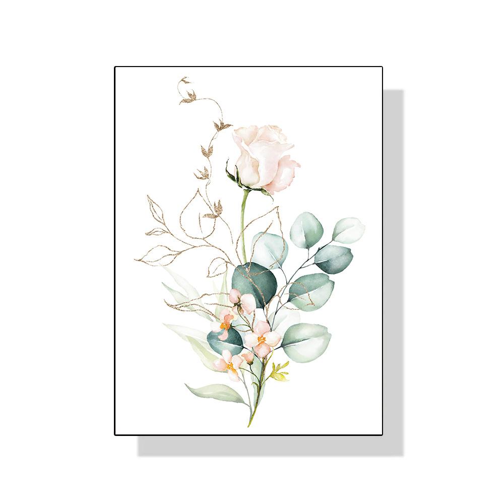 Fresh Green Plant Flower Poster Canvas Painting For Living Room Study Bedroom Wall Decoration