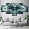 5 Panels Dental Teeth X-Ray Dentist Canvas Painting Health Medicine Posters and Prints Wall Art Pictures Home Decor No Frame