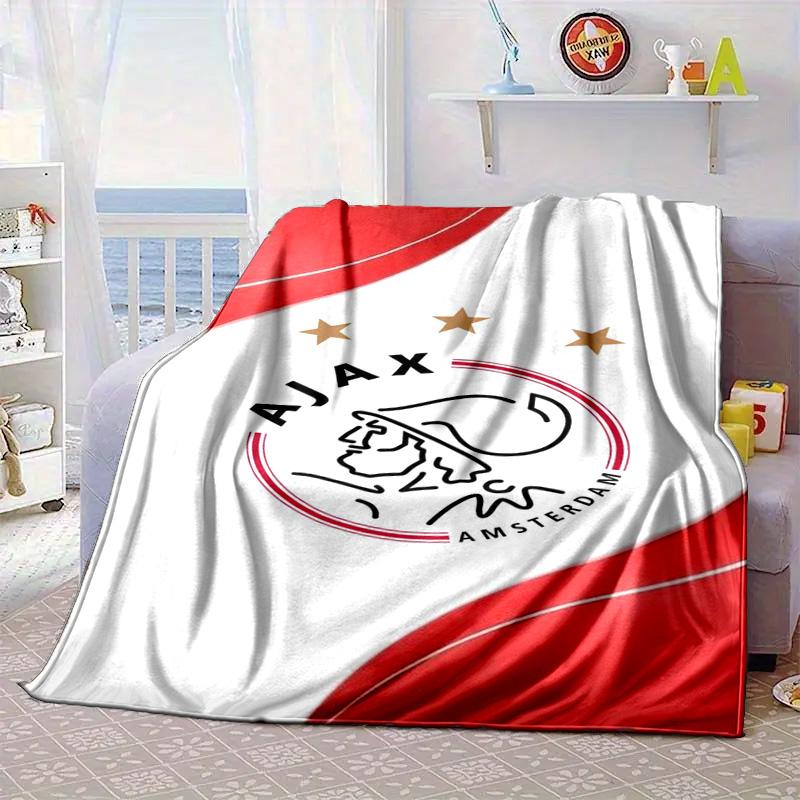 AFC Ajax Emblem Design Portable Blanket/Soft Blanket Bedding Blanket Suitable for Travel Camping Living Rooms Offices Sofas Fan Gifts