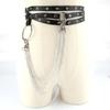 Multi-Layer Faux Leather Belt Metal Chain Waist Belt Punk Gothic Body Jewelry