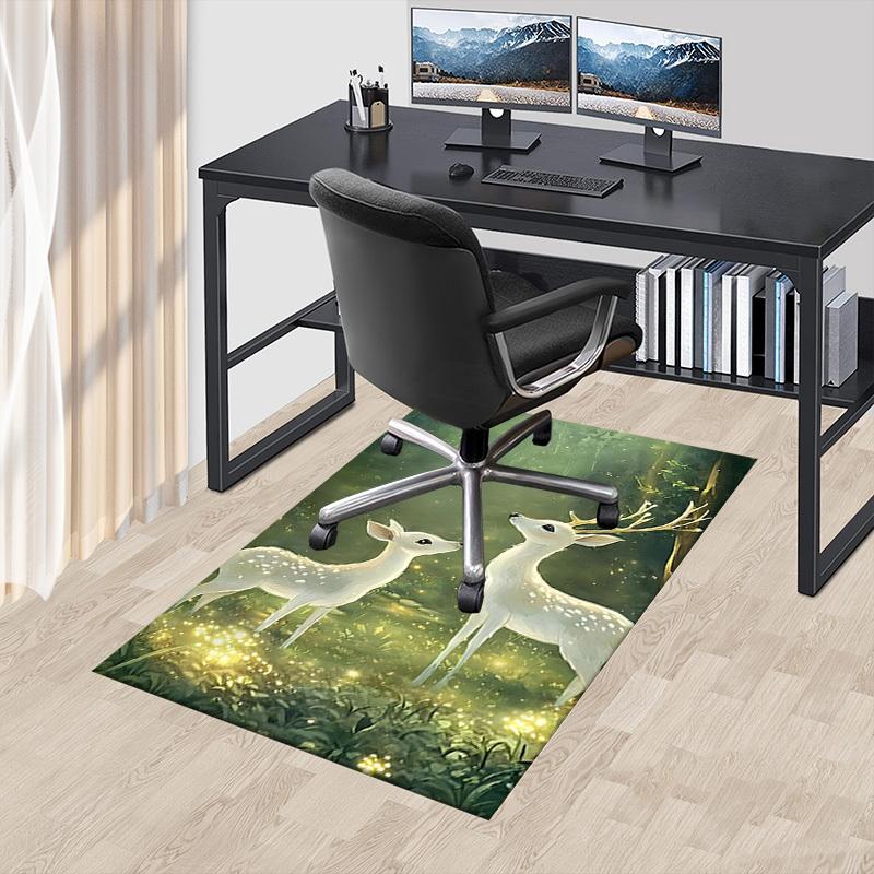 1pc Deer Butterfly Carpet Office Rug Outdoor Mat Home Decor Area Carpet Festival Gift Office desk chair carpet
