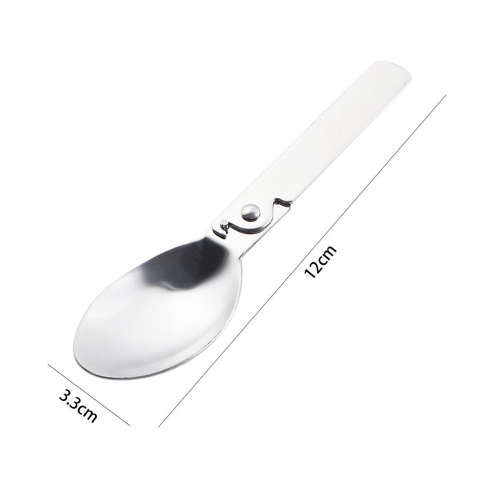 Kitchen Tool Hiking Cream Dessert Spoon Outdoor Tableware Soup Spoon Folding Spoon Travel Tableware