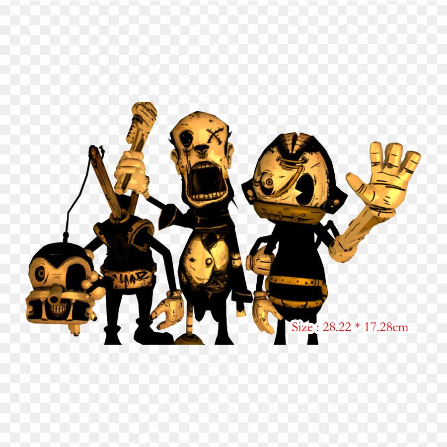 Bendy And The Ink Machine Chapter 3 Butcher Gang Bendy Iron On Heat Transfer Printing Vinyl Patches Sticker for Clothes DIY Appliques Washable Patches