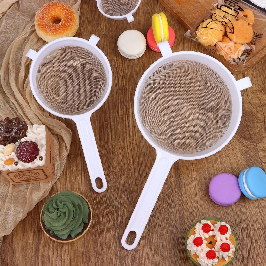 4 шт. Пластиковые нейлоновые сетчатые дуршлаги для кухни с ручкой, с двойными ушками, нейлоновый сетчатый дуршлаг, фильтр для йогурта и молока