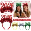 Повязка на голову для вечеринки в канун Нового года, декоративная повязка на голову с блестками для рождественской вечеринки