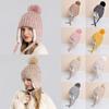 Women's Winter Hat Knit Earflap Hat Stocking Caps With Ears Hat Outdoor Warm Furry Hat
