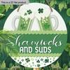 Wooden Classic "Shamrocks AND SUDS" Wall Hanging Sign, Saint Patrick'S Day Decorative Plaque, for Door, Wall, Home, Room, Farmhouse, Street, Shop