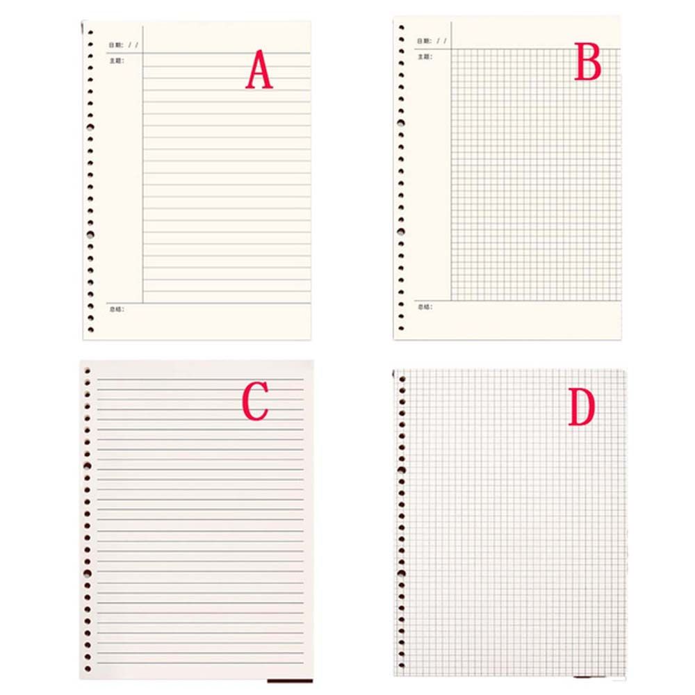 School Supplies Paper Stationery Inner Core Paper Page Planner Loose Leaf Notebook Diary Notepad