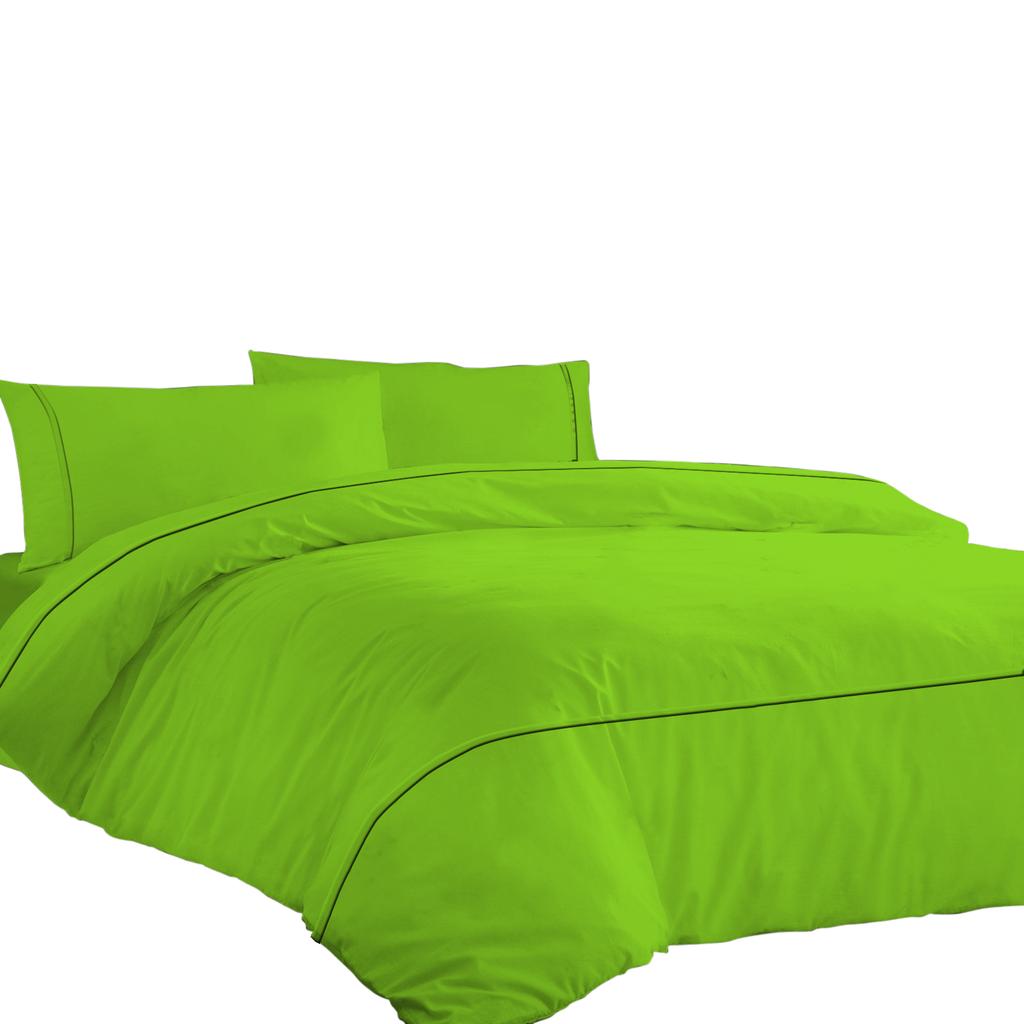 Комплект постельного белья из египетского хлопка премиум-класса 600TC с гладкой горизонтальной окантовкой (Набор из 3 предметов: 1 пододеяльник и 2 наволочки) - Различные размеры и цвета