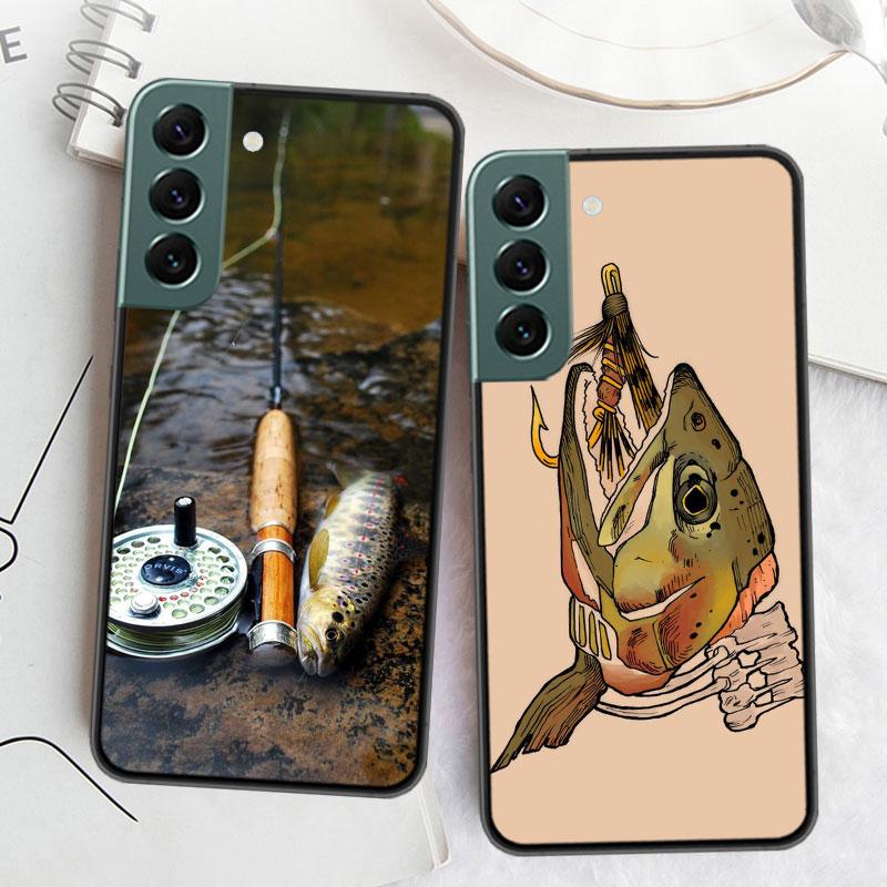 Чехол для телефона для ловли нахлыстом на коричневую форель для Samsung A16 A26 A36 A56 Galaxy A02S A12 A52S A13 A23 A33 A53 A54 A34 A24 A14 A22 A32 A42