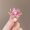 Elegant Chinese Retro Lotus Pearl Brooch - Exquisite Cheongsam & Hanfu Accessory