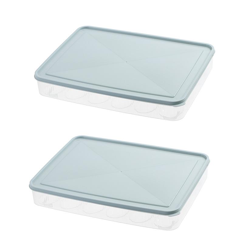 1/2 PCS Portable Deviled Egg Containers with Lid Eggs Clear Plastic Stackable Clear Storage Egg Tray for Refrigerator Organizer