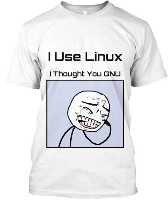 Футболка с мемом 'Я использую Linux' Сделано в США Размеры от S до 5XL Унисекс