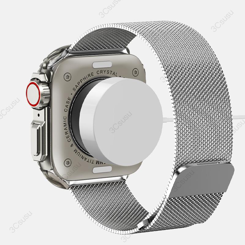 Металлический бампер для Apple Watch 45 мм, 44 мм, защитная рамка для iWatch Series 9, 8, 7, 6, 5, 4, SE, замена на Ultra 2, 49 мм