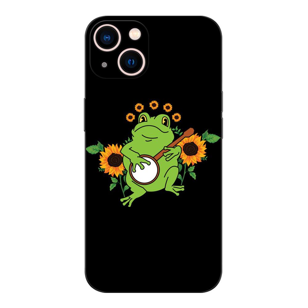 Black Tpu Case For Realme Q5 X XT X2 X3 Superzoom X50 V13 Q3i X7 PRO Ultra GT Master Edition Kawaii Frog Mushroom