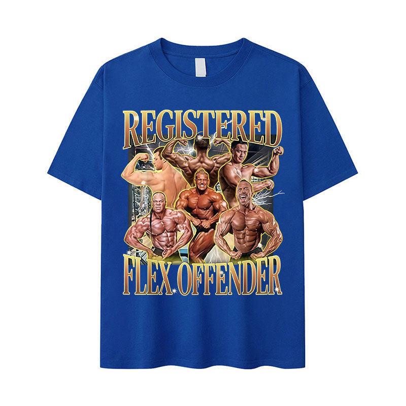 Funny Registered Flex Offender Meme Tshirt Unisex Retro Oversized Short Sleeve T Shirt Fashion High Quality Cotton Tees Streetwear