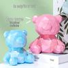 Lucky Geometric Bear Piggy Bank - Safe Creative Savings Ornament for Kids