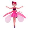 Flying Fairy Princess Doll Luminous Gesture Sensing USB Rechargeable Sky Dancers Flying Dolls for Girls Pink