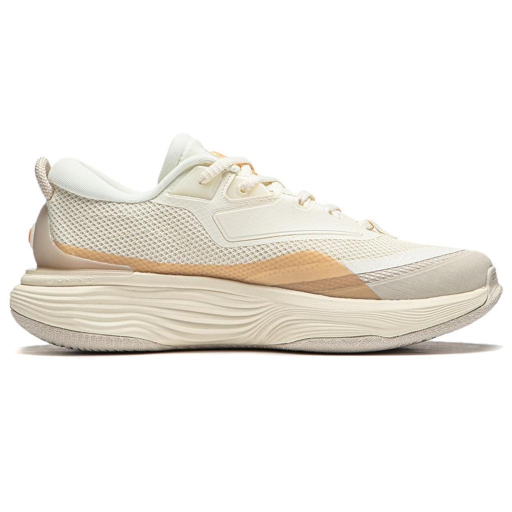 Li Ning Soft Warm Comfortable Shock Absorbing Wear Resistant Low Top Casual Shoes Women Sneaker Vanilla-White AGLT122-3