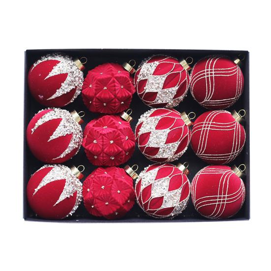 12 шт. Рождественские шары, украшения, небьющиеся пластиковые рождественские елочные подвесные безделушки для праздника