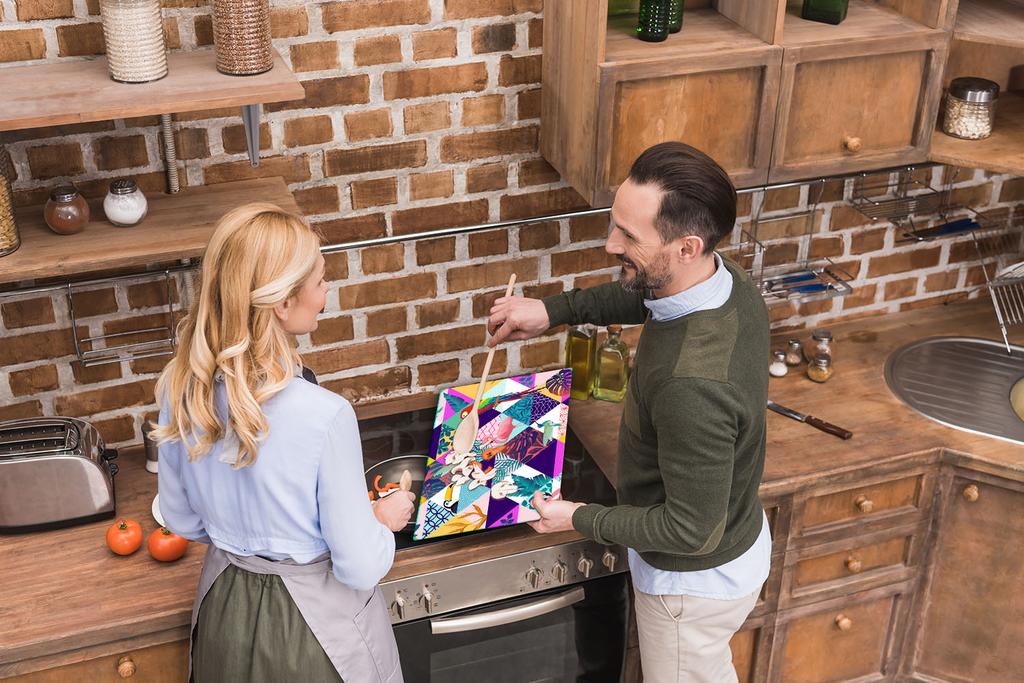 Szklana Płyta Deska Do Krojenia 52X40 Ptaki