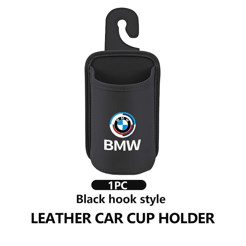PEXW2 Leather Car Seat Cup Holder Hang Drink Storage Box Accessorie For BMW M M2 M3 M4 M5 M6 E46 E90 E60 F30 E39 X1 X3 X4 X5