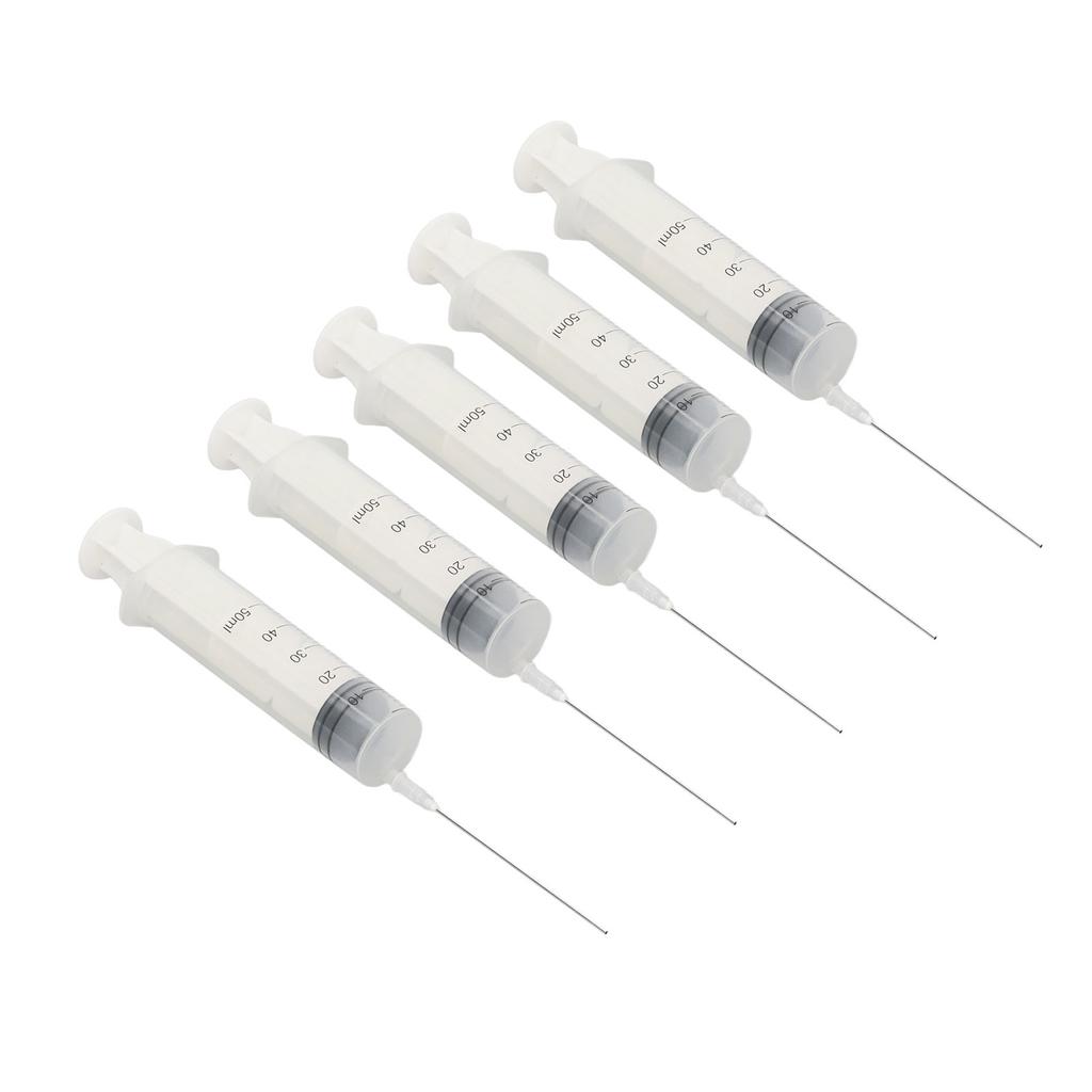 5Pcs Ink Filling Syringe 50ml Injector Drawing Tool with Scale for Printer Cartridge